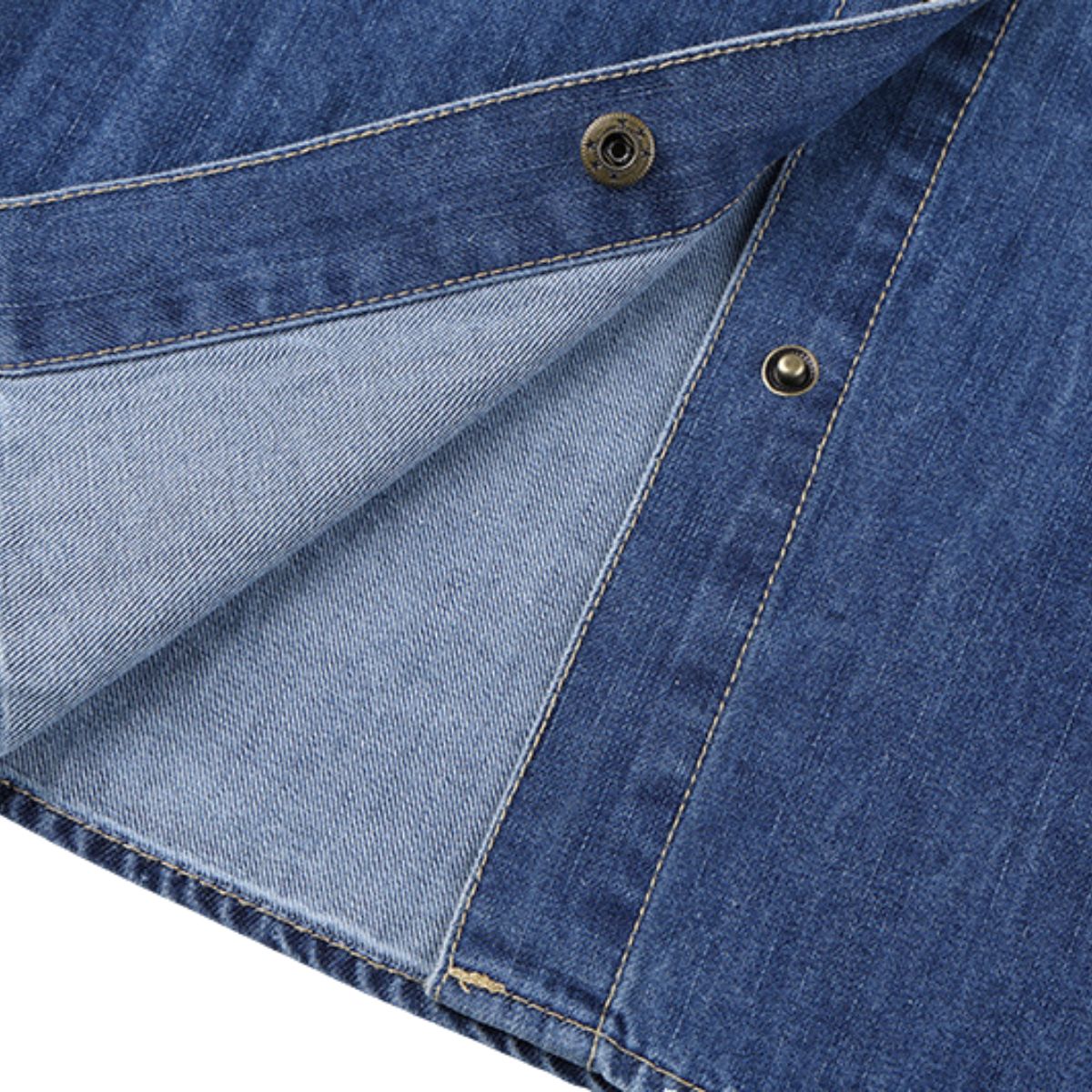 Vestido midi vaquero sin mangas con botones y aberturas en la parte delantera