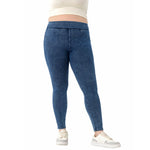 Plus Size Women High Waist Butt Lifting Dual Pockets Denim Yoga Pants