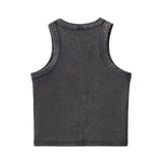 Stone Wash Slim Fit Crop Tank 9.6oz