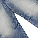 Men's Punk Washed Loose Straight Denim Pants Vintage Casual