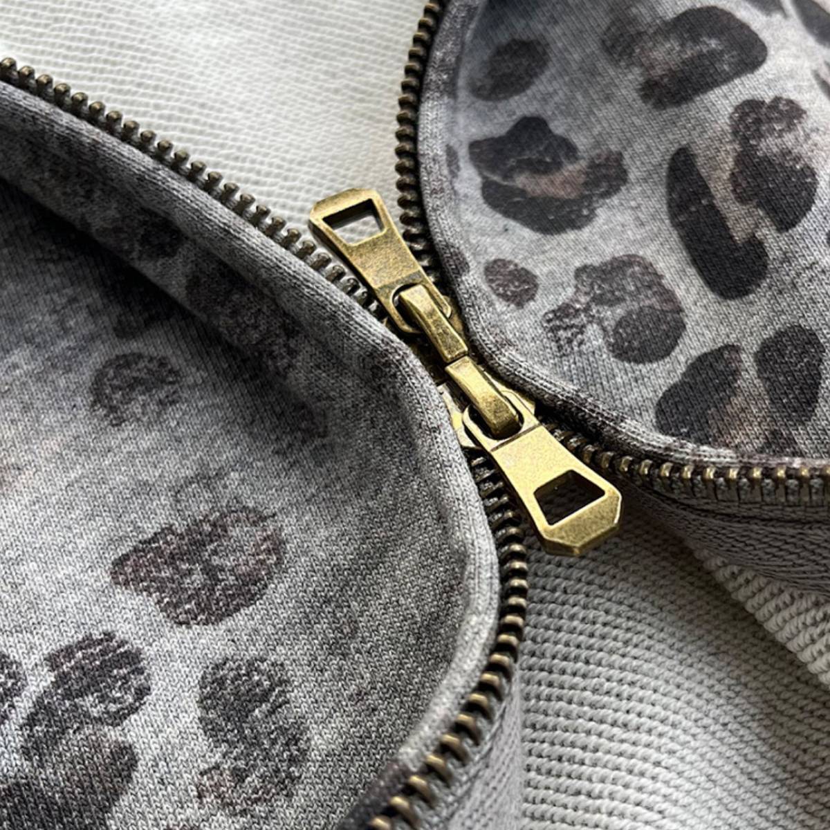 Heavyweight Leopard Camo Zip Hoodie
