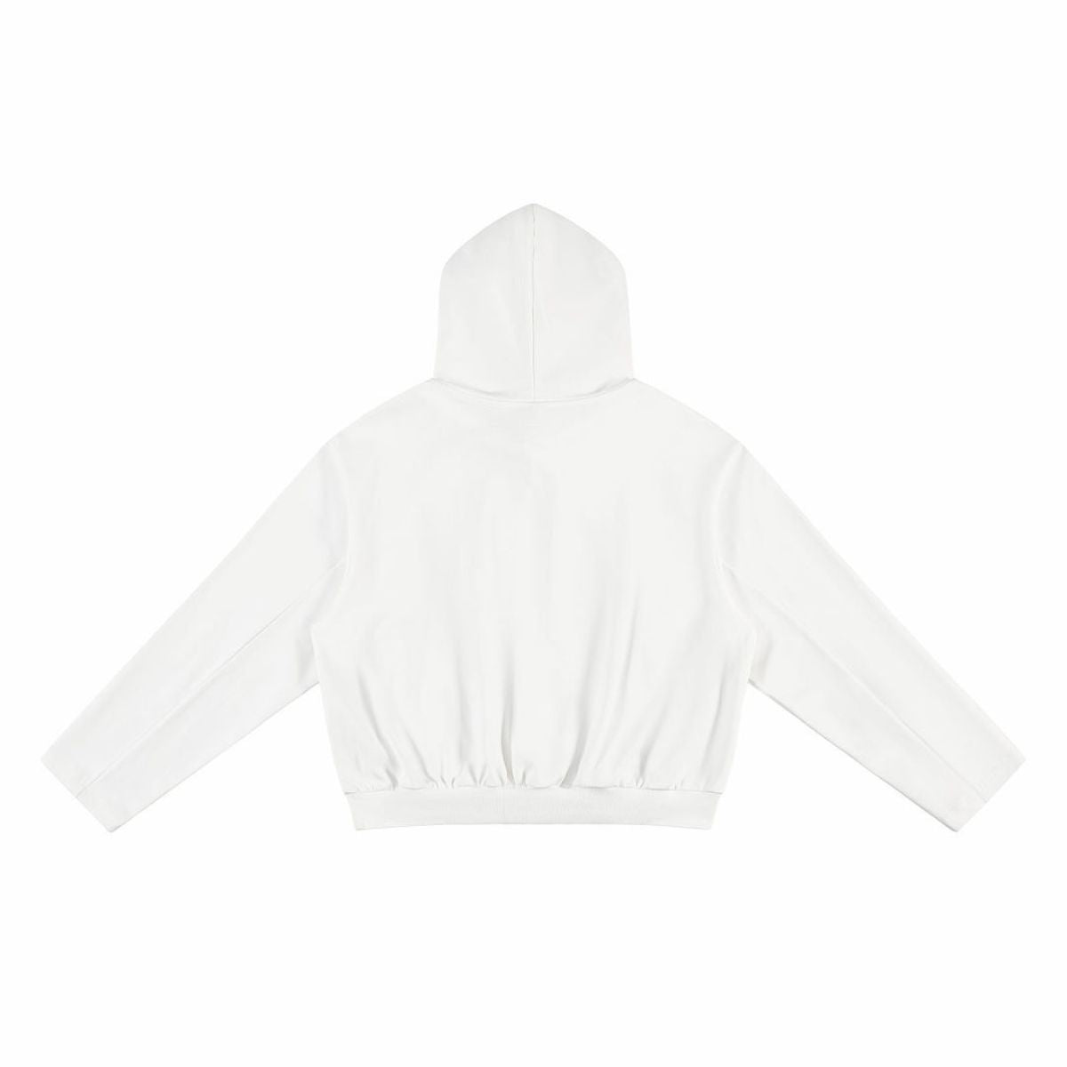 Boxy Streetwear Straight‑Sleeve French Terry Hoodie