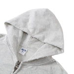 Washed Raw Edge Double Slider Zip Hoodie