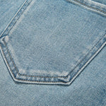 Risen Jeans Rose Embroidered Lace-Cut Jeans with Pearl Beading