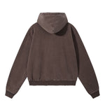 Boxy Cropped Stacked Sleeve Ripped Distressed Full Zip Hoodie