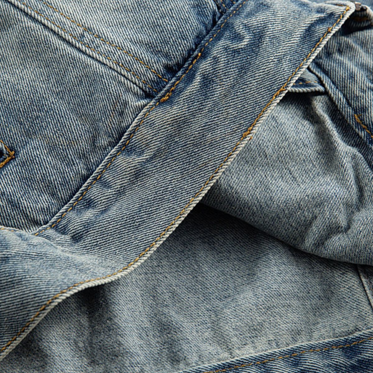 Men's Heavy Washed Distressed Retro Blue Simple Casual Denim Jacket