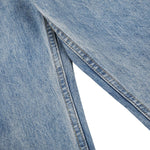 Vintage Blue Relaxed Scimitar‑Leg Street Jeans