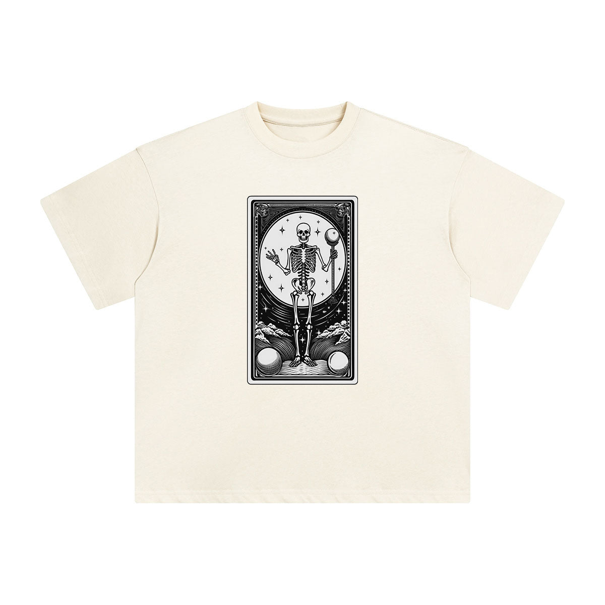 Mystery Skeleton Tarot Card Graphic Tee-INNBLAC Fashion Apparel