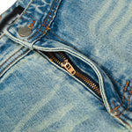 Men's Heavy-Washed Punk Loose Wide-Leg Straight Jeans