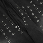 Vintage Washed Distressed Eyelet‑Stud Relaxed Wide‑Leg Trousers