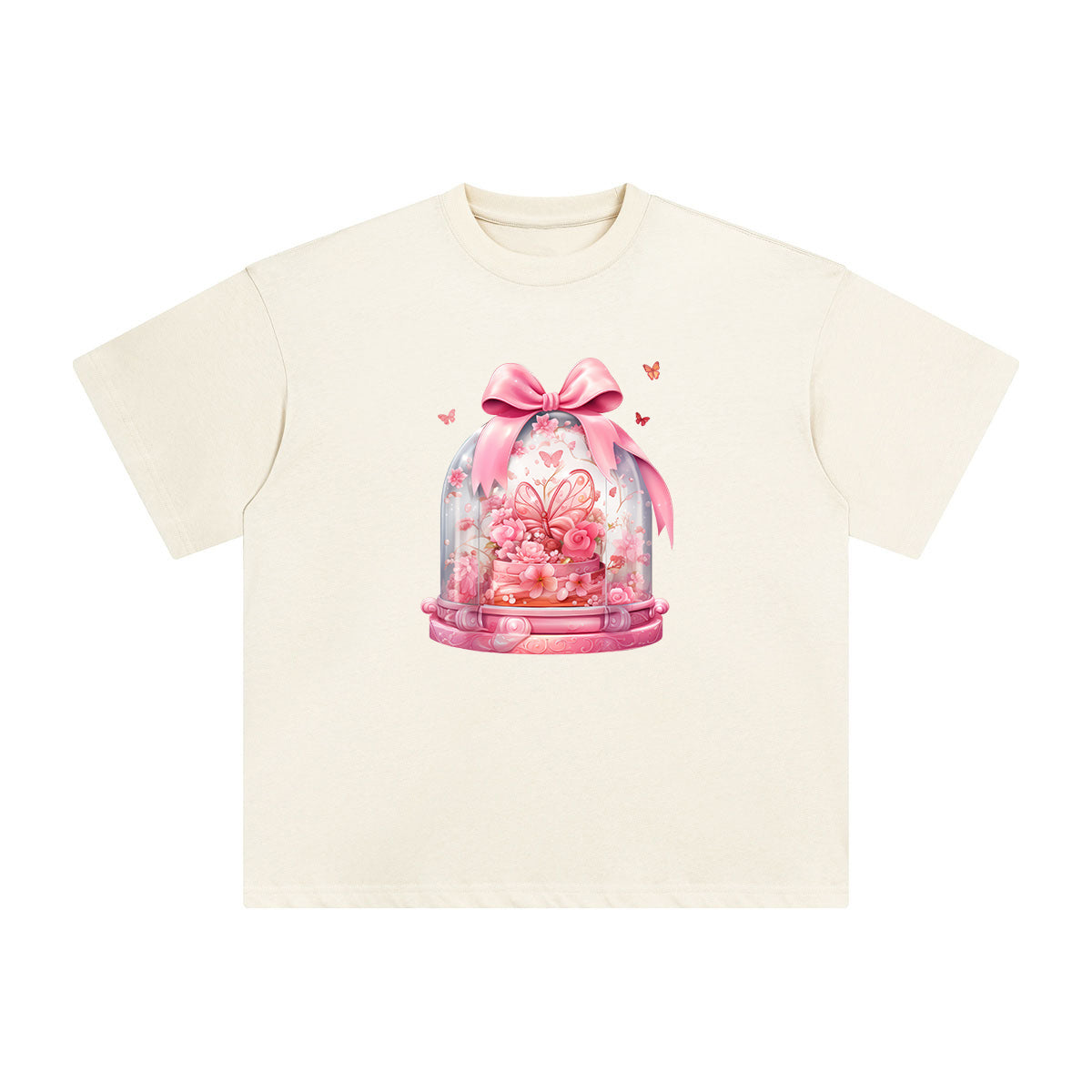 Valentine Bow Globe Graphic Tee-INNBLAC Fashion Apparel