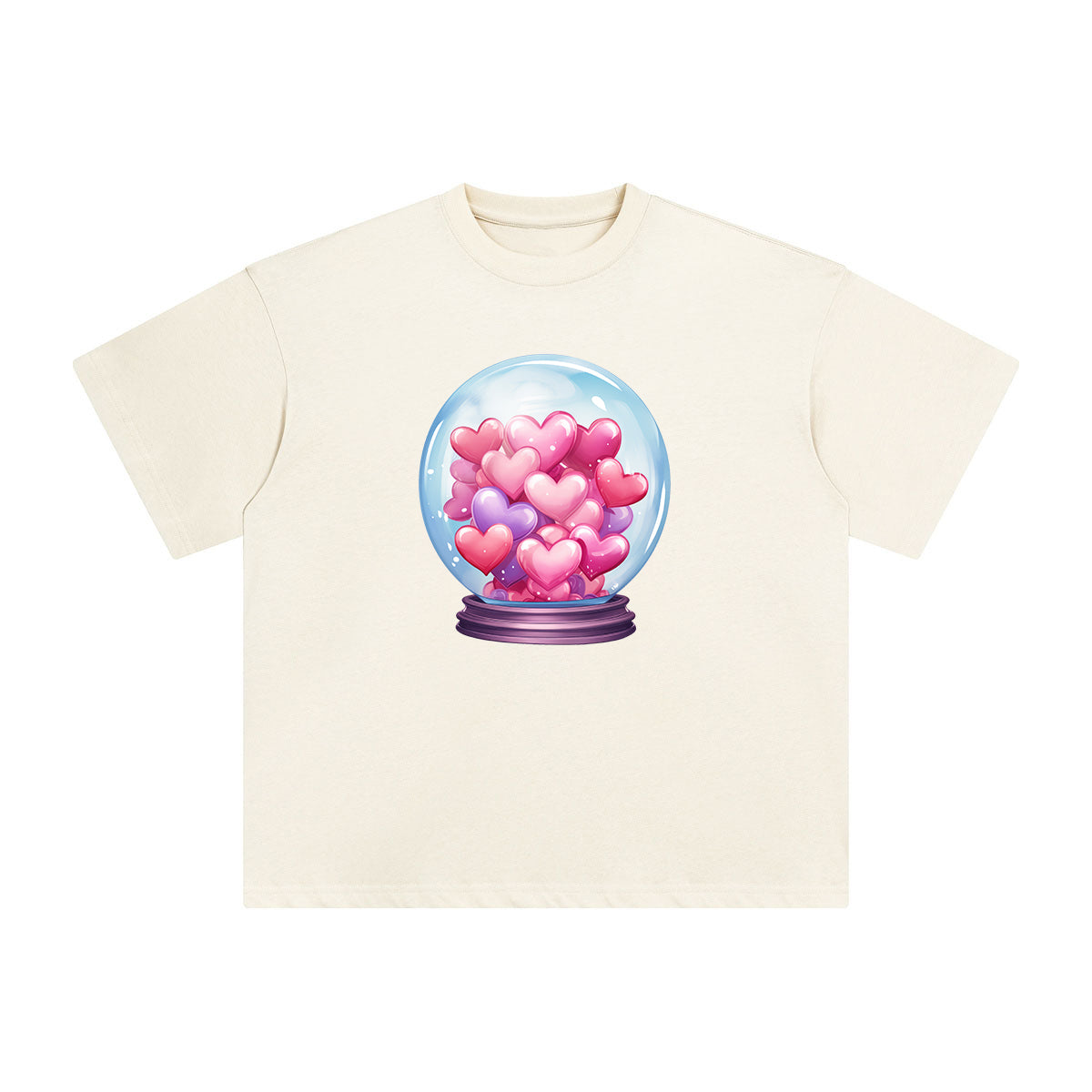 Valentine Love Globe Graphic Tee-INNBLAC Fashion Apparel