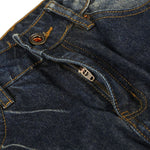 Washed Whiskering Micro Flare Vintage Denim Jeans