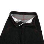 Embroidered Raw Denim Vintage Washed Loose Straight‑Leg Jeans