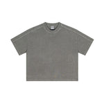 Stone Wash Distressed Loose Fit Tee-INNBLAC Fashion Apparel