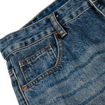 Men's Mid-Rise Straight-Leg Washed Denim Pants â€?Vintage Casual