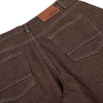Vintage Washed Curved Seam Baggy Wide-Leg Cargo Jeans