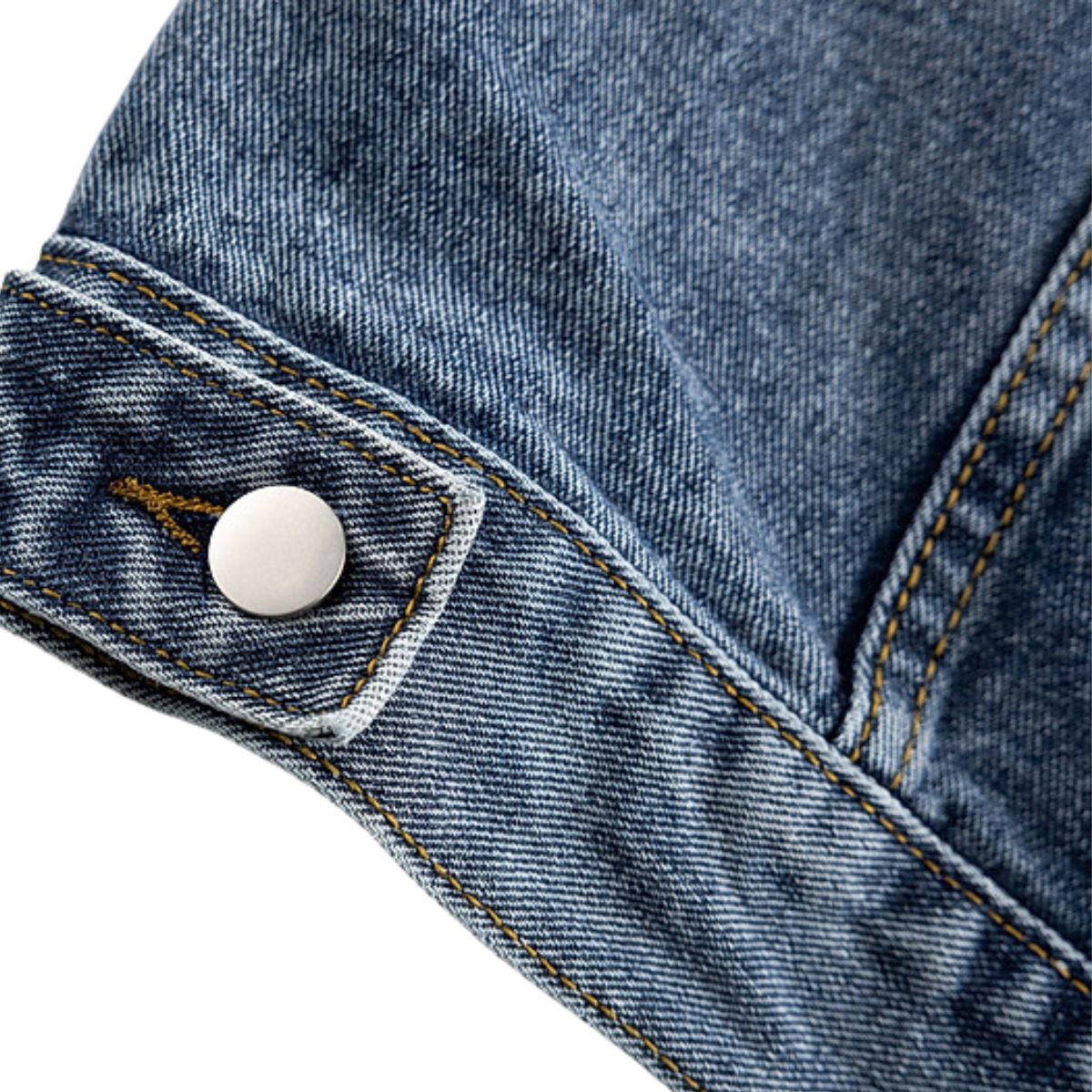 Retro Washed Color-Contrast Denim Jacket