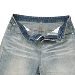 Gradient Washed High Rise Curved Leg Loose Wide Leg Denim Jeans