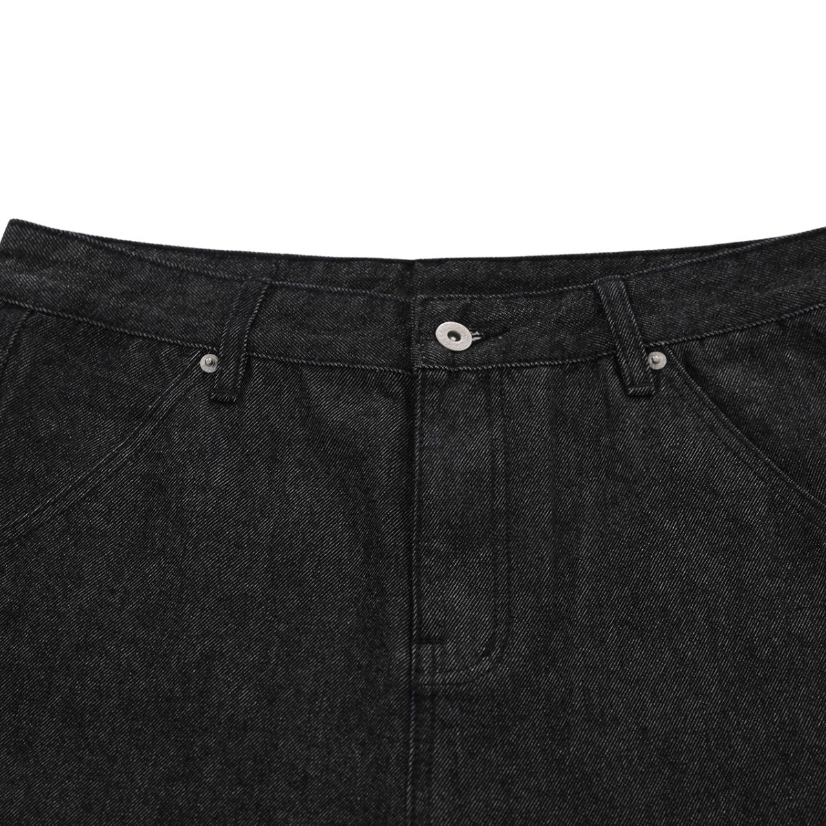 Vintage Black Zip Hem Slim Flare Jeans