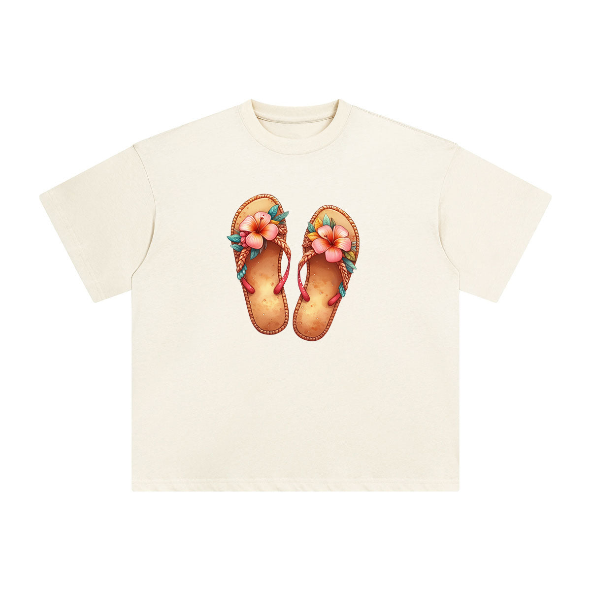 Summer Vacation Slippers Graphic Tee-INNBLAC Fashion Apparel