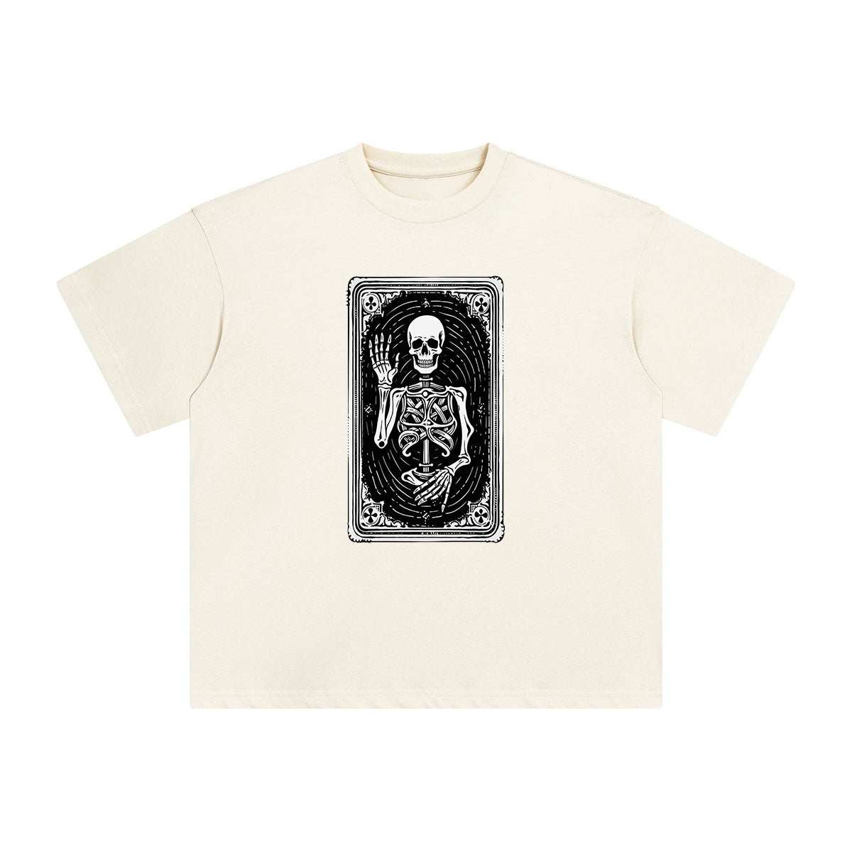 Mystery Skeleton Tarot Card Graphic Tee-INNBLAC Fashion Apparel