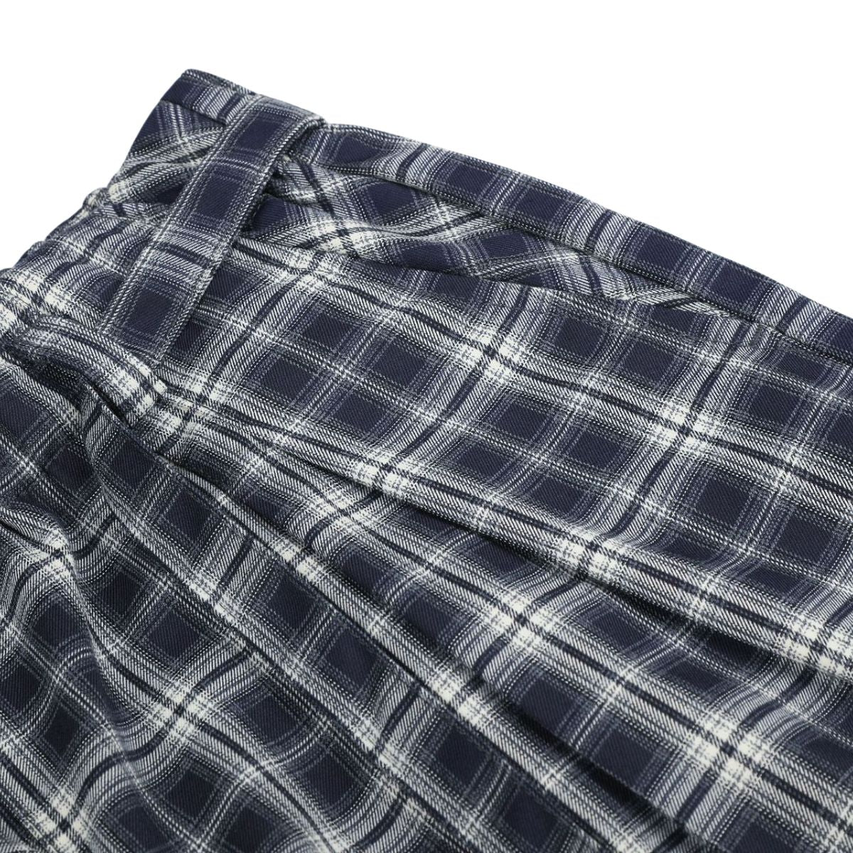 Vintage Plaid Wide Leg Casual Trousers