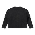 Vintage Snow‑Washed Relaxed Long Sleeve T‑Shirt