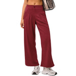 Women's Double Pleat Wide-Leg Trousers