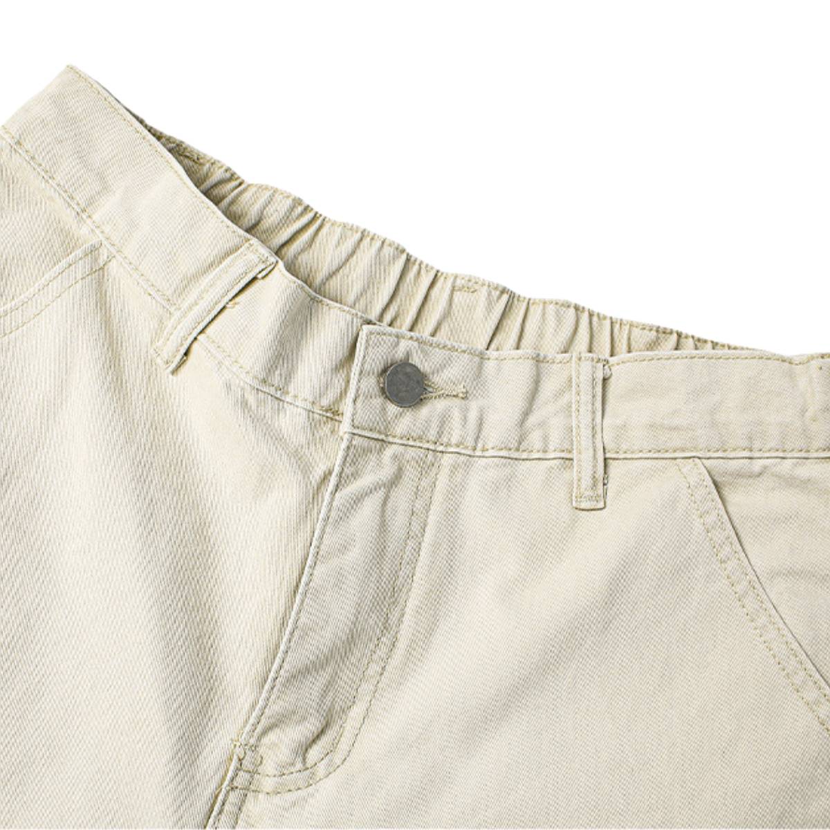 Washed Solid Baggy Wide Leg Workwear Pants