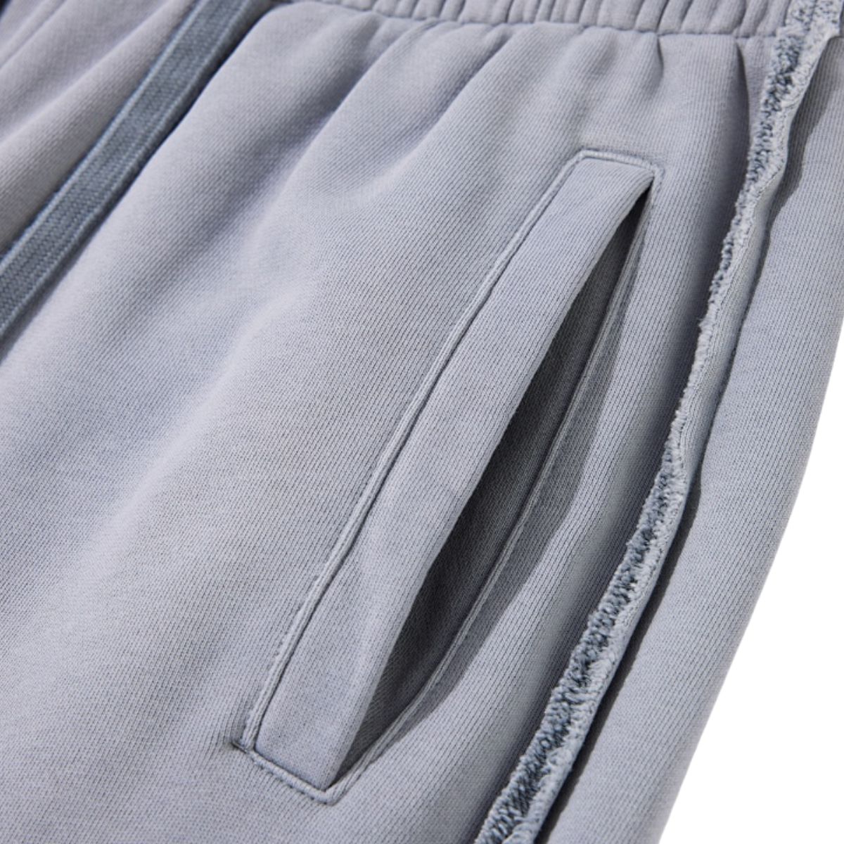 Gradient Monkey‑Wash Heavyweight Cotton Straight‑Leg Casual Pants
