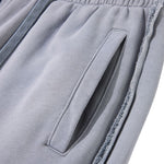 Gradient Monkey‑Wash Heavyweight Cotton Straight‑Leg Casual Pants