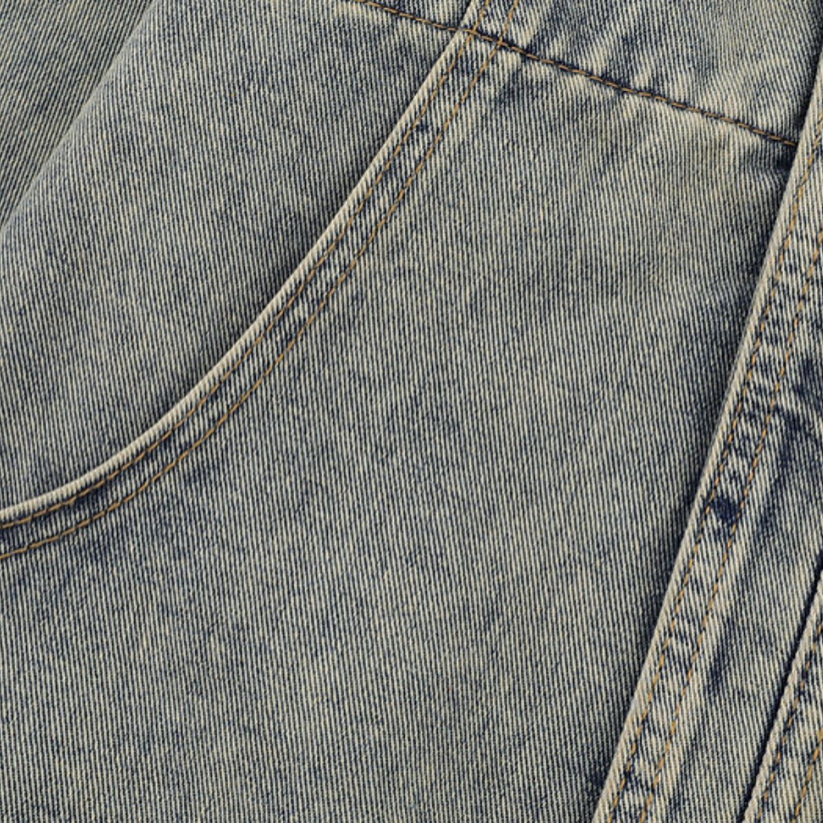 Retro Washed Distressed Stand Collar Hip-hop Short Denim Men's Jacket