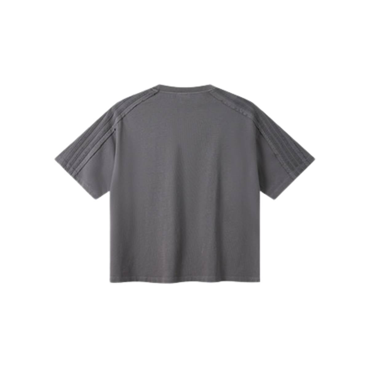 Camiseta destructiva de peso pesado con borde crudo de 10 oz