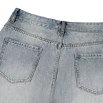 High Street Baggy Wide Leg Distressed Patchwork Denim Jeans