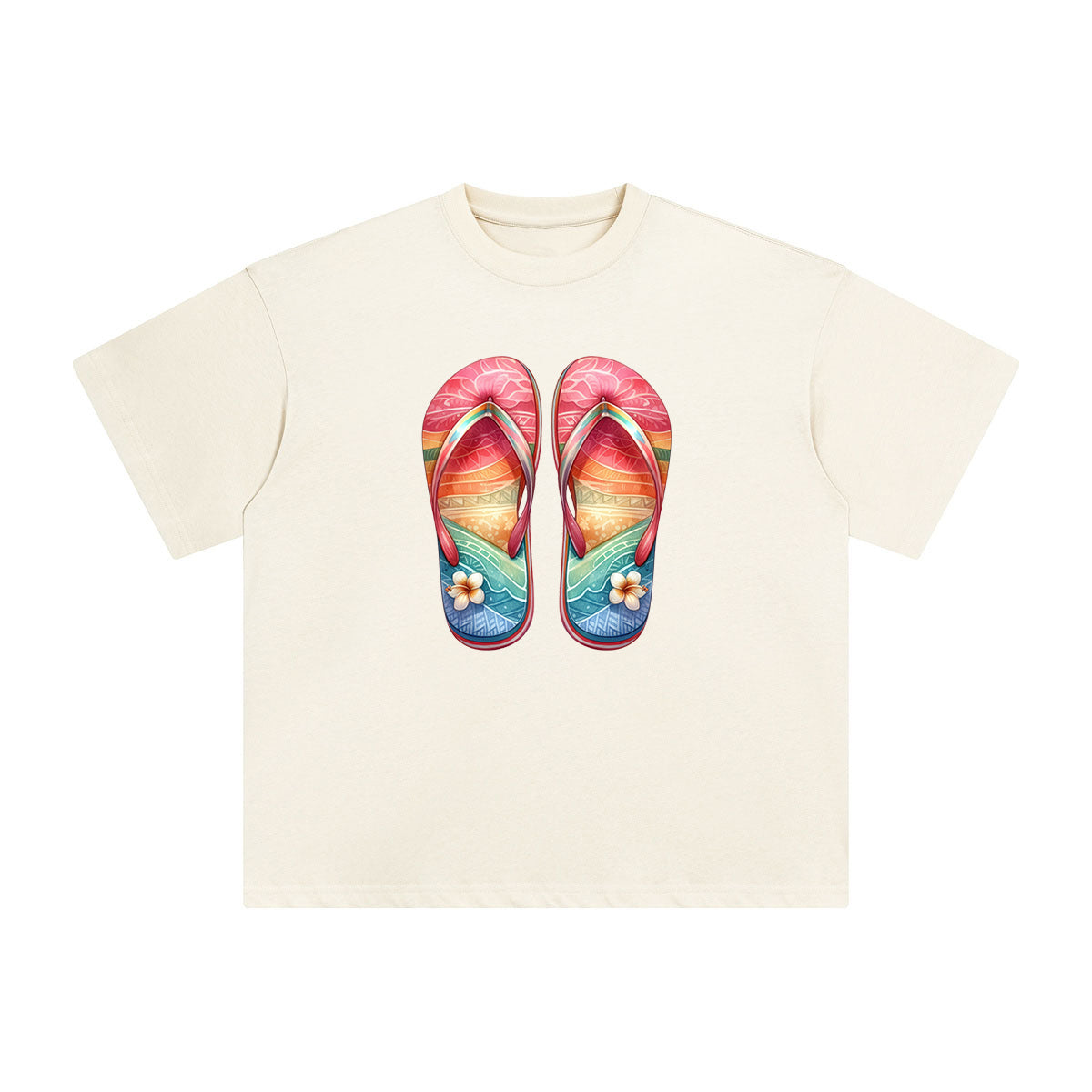 Summer Vacation Slippers Graphic Tee-INNBLAC Fashion Apparel