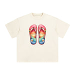 Summer Vacation Slippers Graphic Tee-INNBLAC Fashion Apparel