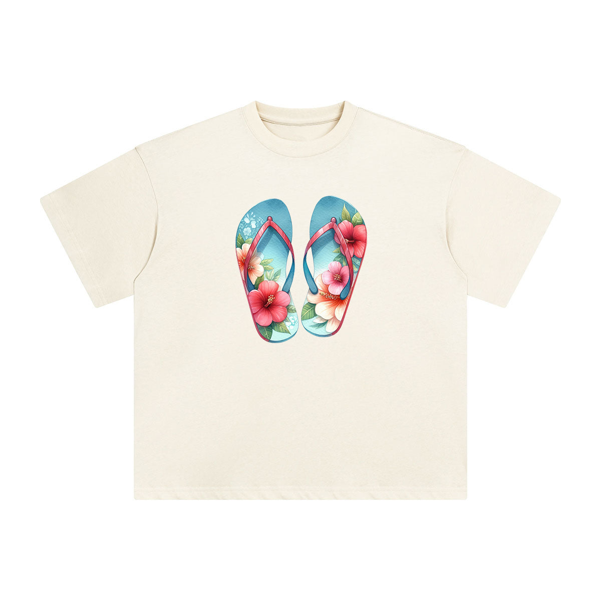 Summer Vacation Slippers Graphic Tee-INNBLAC Fashion Apparel