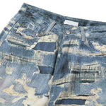 Smoke Rise Straight Leg Repaired & Distressed Jeans