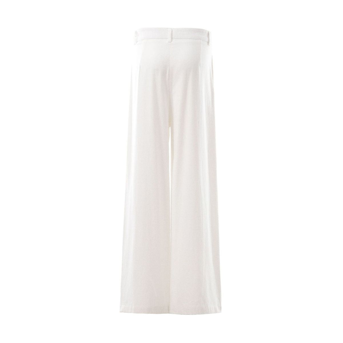 Old Money Cotton Linen Wide Leg Trousers