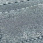 American Vintage Irregular Wear Pattern Design Washed Denim Jacket