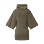 Wasteland‑Style Cowl Neck Flared Mid‑Sleeve Dress