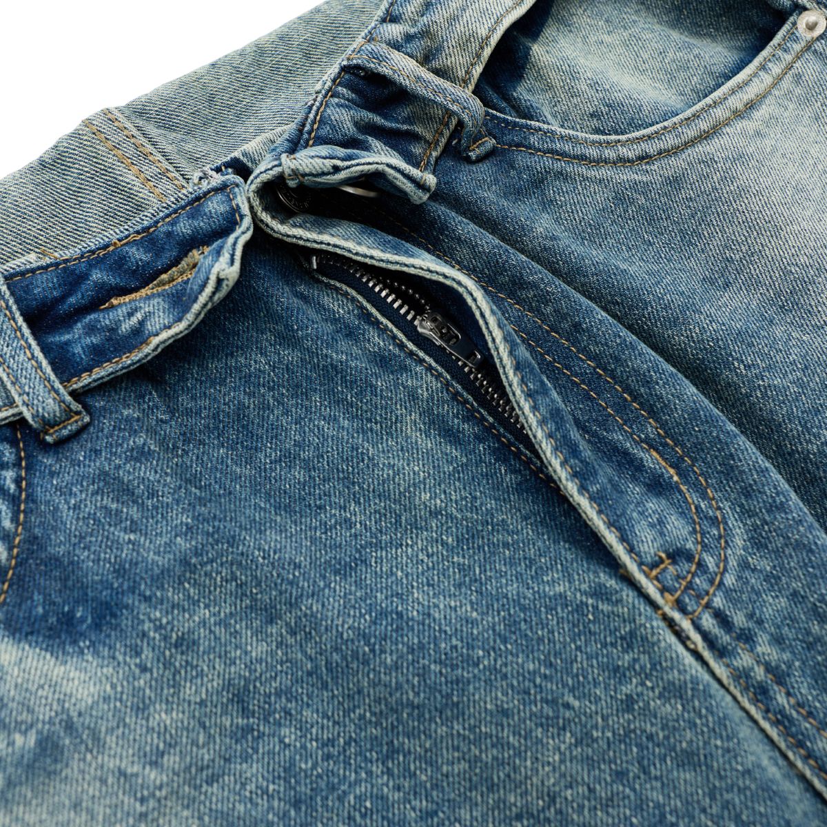 Fold Waist Wide Leg Jeans