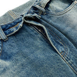 Fold Waist Wide Leg Jeans