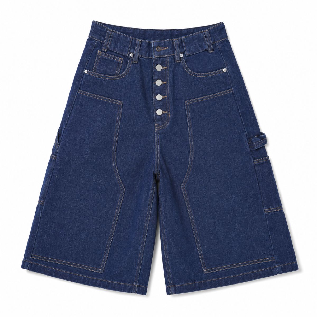 Bermudas con lavado vintage y salpicaduras de tinta