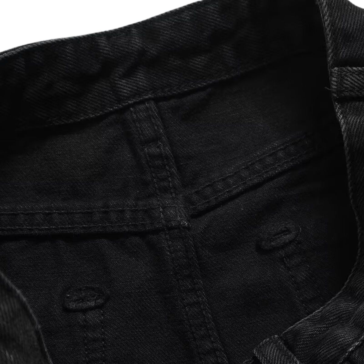 Falda vaquera con bordado de perlas y lavado vintage