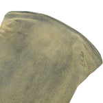 Falda vaquera con bordado de perlas y lavado vintage