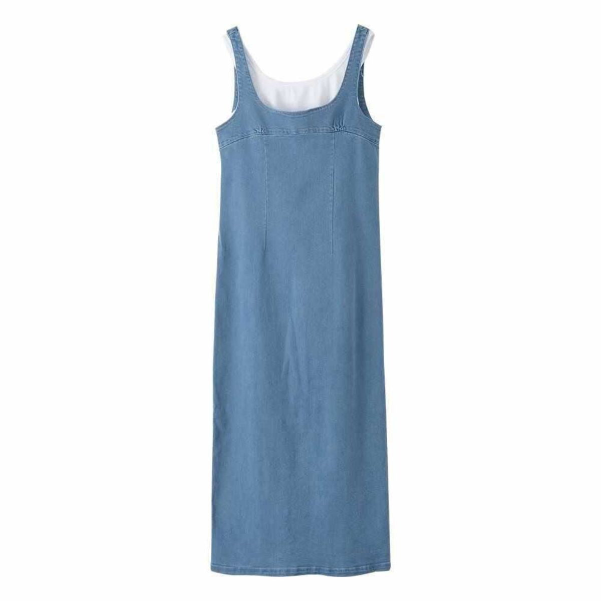 Falda vaquera con bordado de perlas y lavado vintage