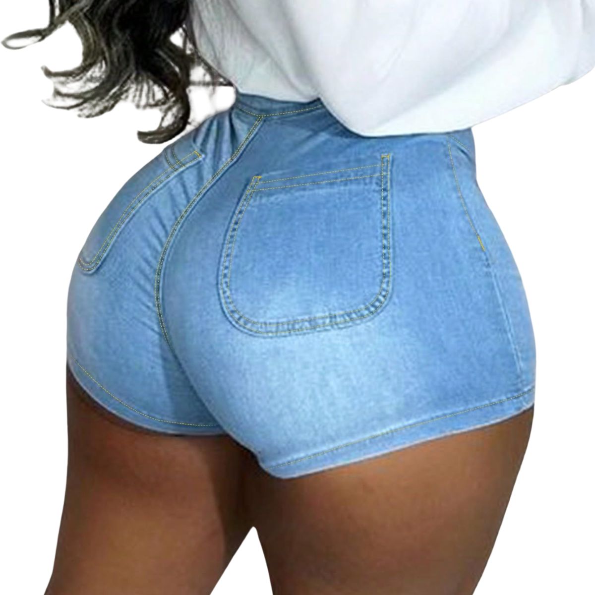 Women's Sexy Stretchy High Waist Slim Fit Denim Shorts
