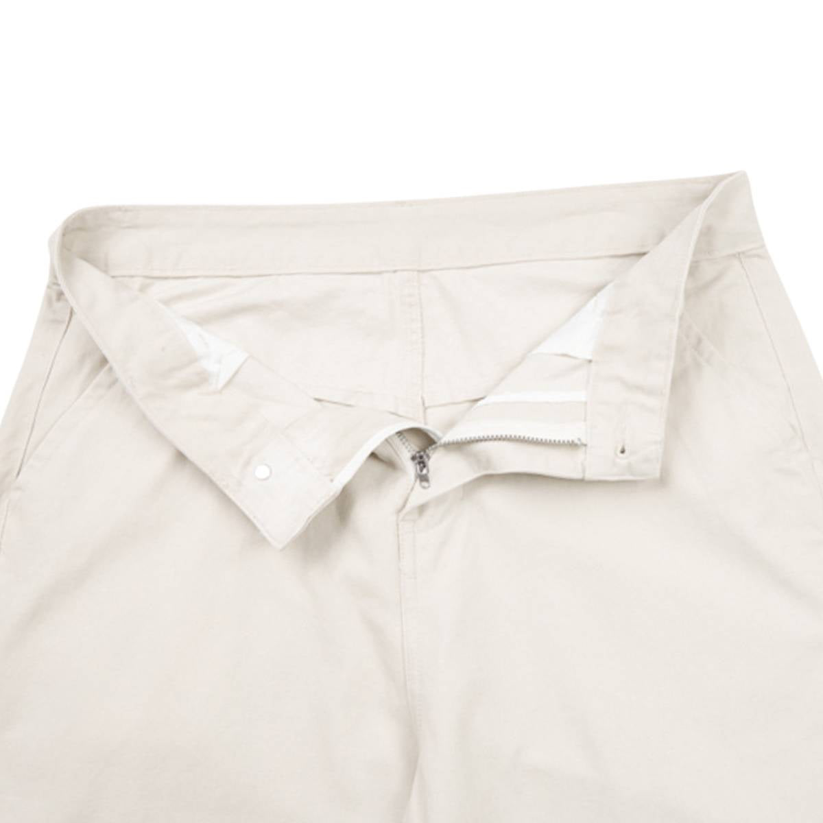 Pantalones de algodón con pierna ancha y color liso